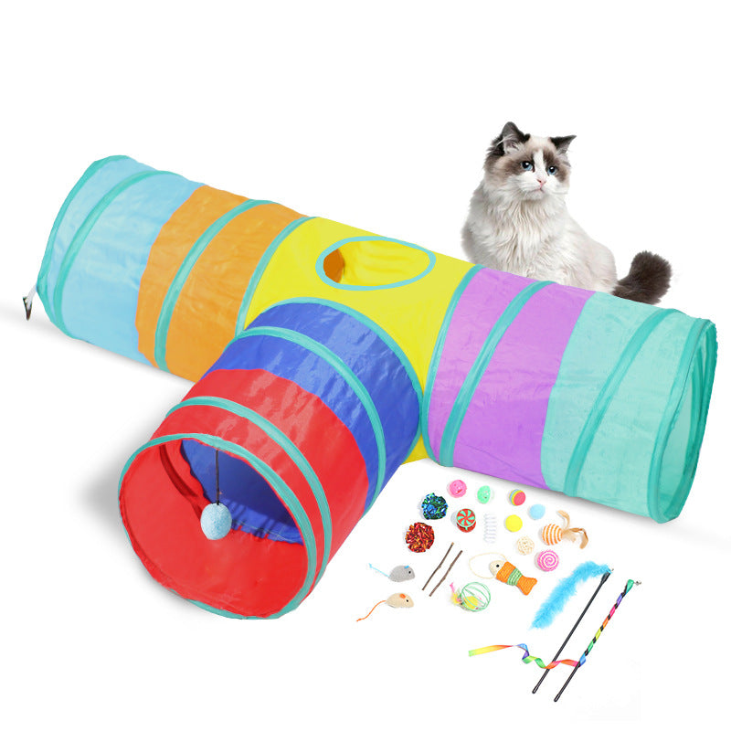 Foldable Pet Tunnel Climbing Play Path Toy