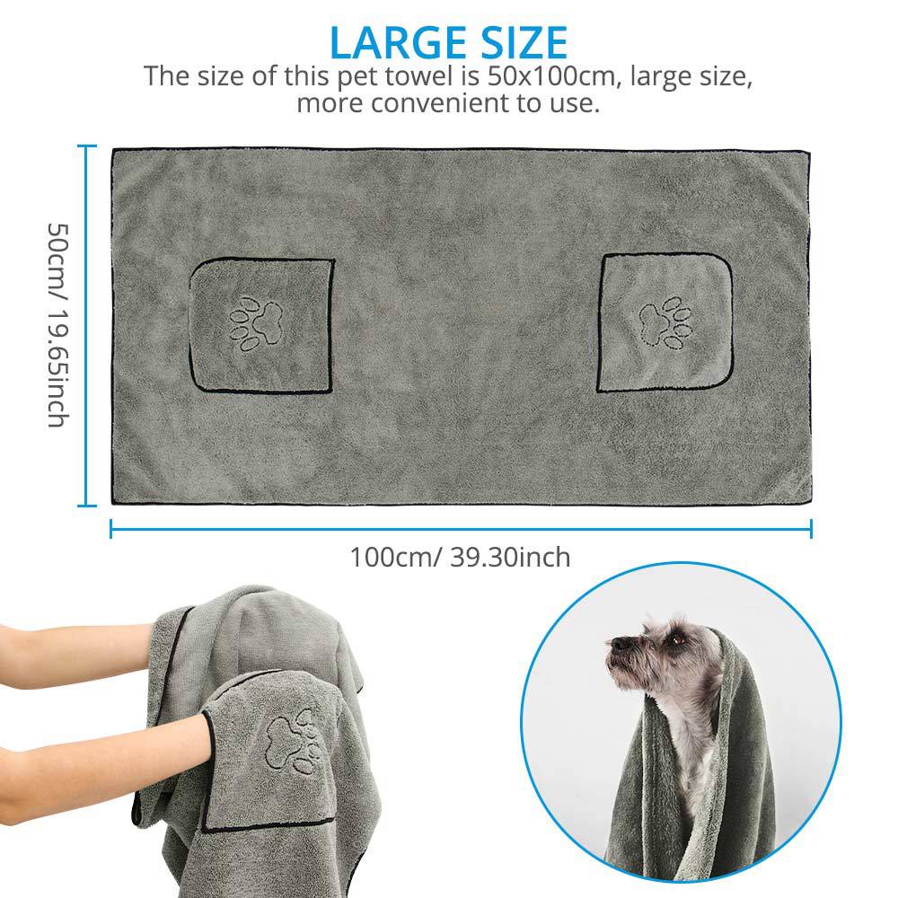 Super Absorbent Large Pet Bathrobe Towel