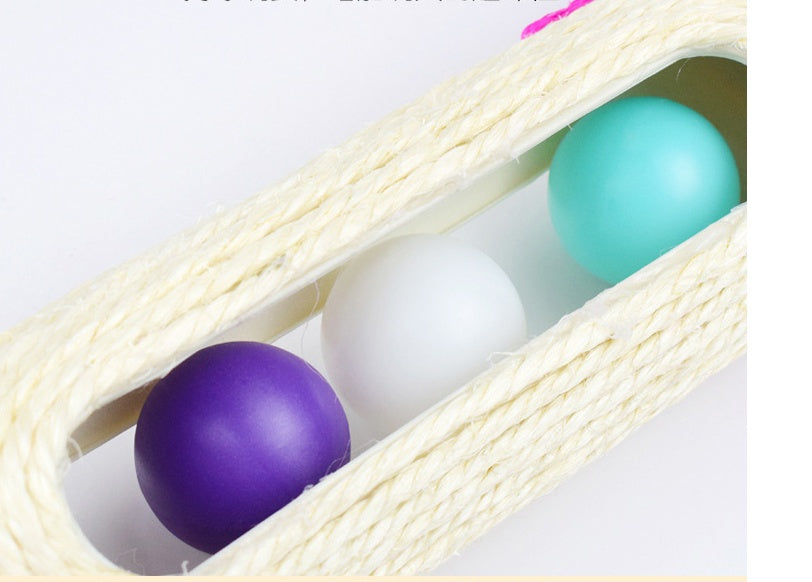 Three Long Sisal Pet Drum Toys