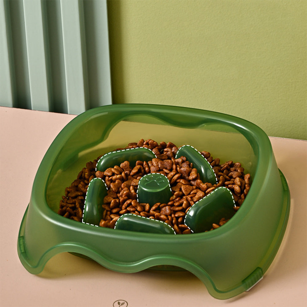 Slow Feed Pet Water and Food Bowl Anti-Choking Design