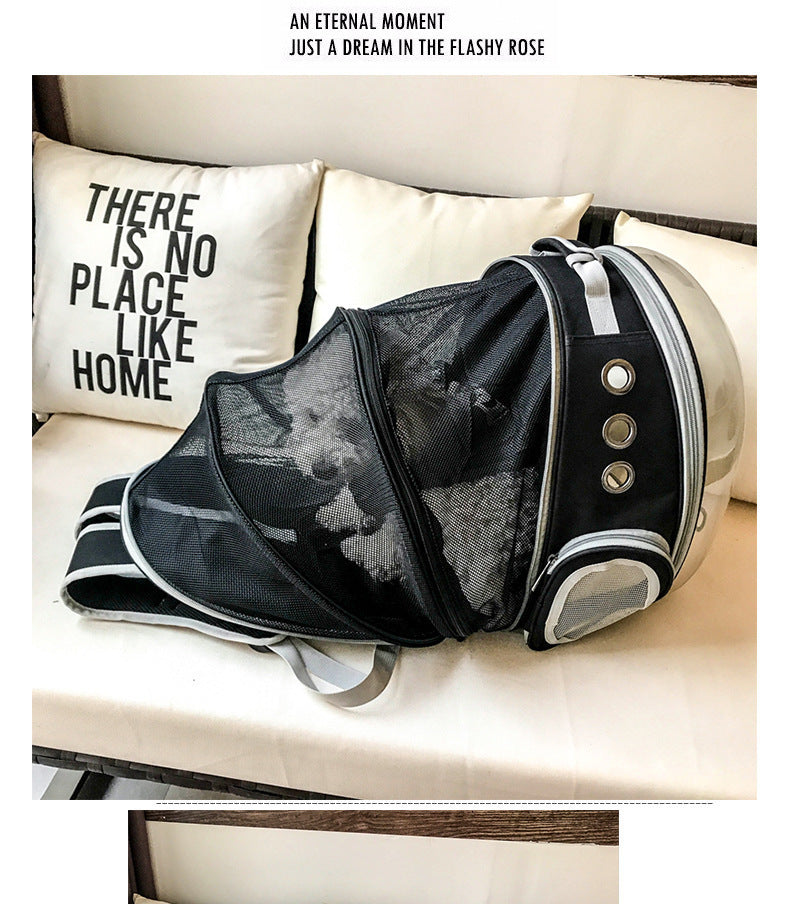 Portable Pet Backpack Carrier Bubble Capsule Design