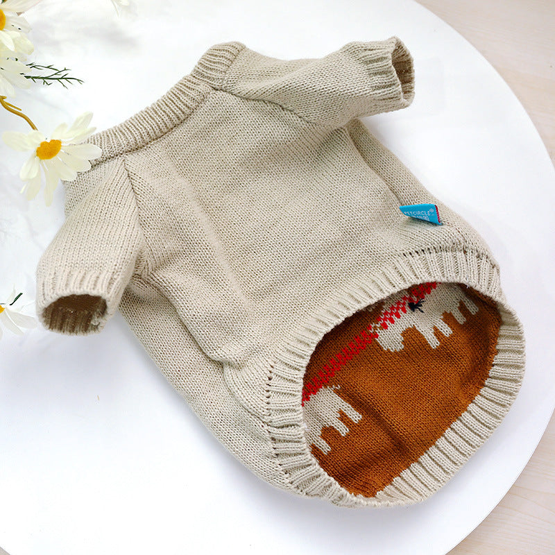 Festive Christmas Sweater Warm Pet Wear