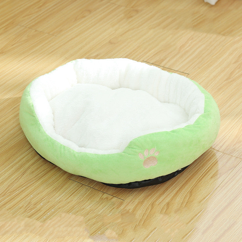 Removable Washable Round Pet Bed Plush Kennel