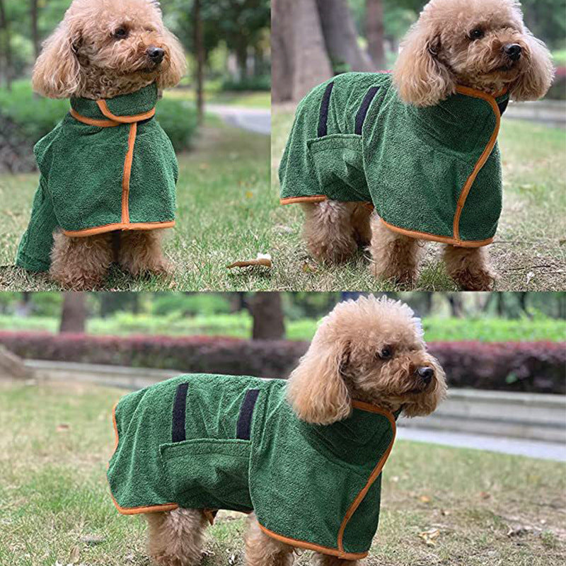 Fast-Drying Microfiber Pet Bathrobe Towel