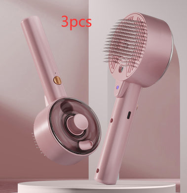Self-Cleaning Pet Hair Remover Steam Brush Grooming Tool