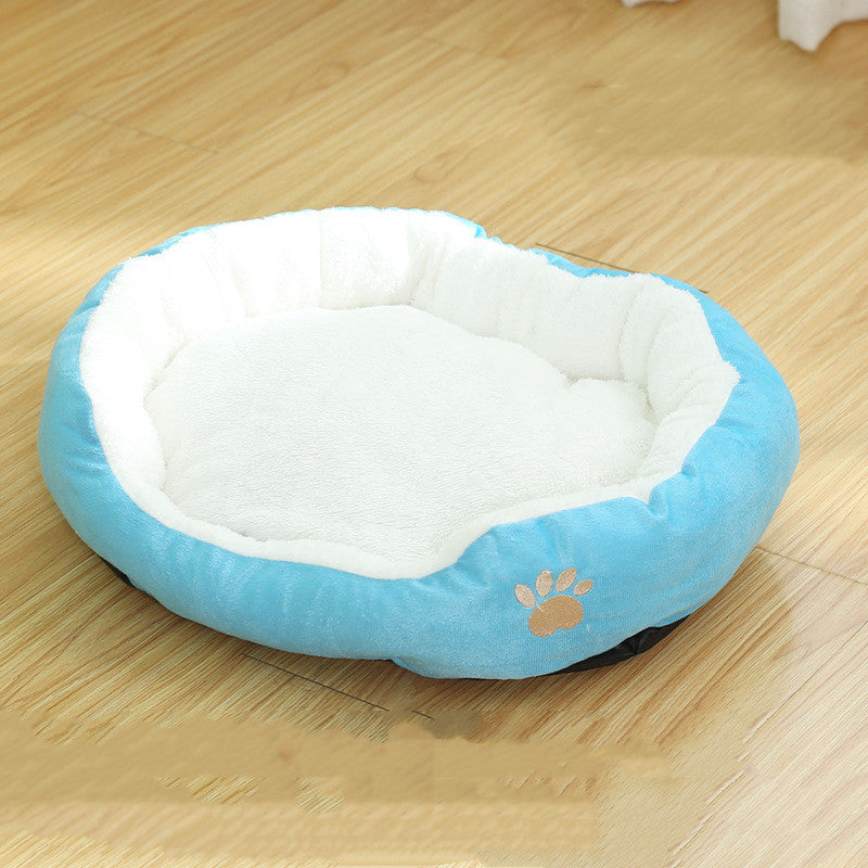 Removable Washable Round Pet Bed Plush Kennel