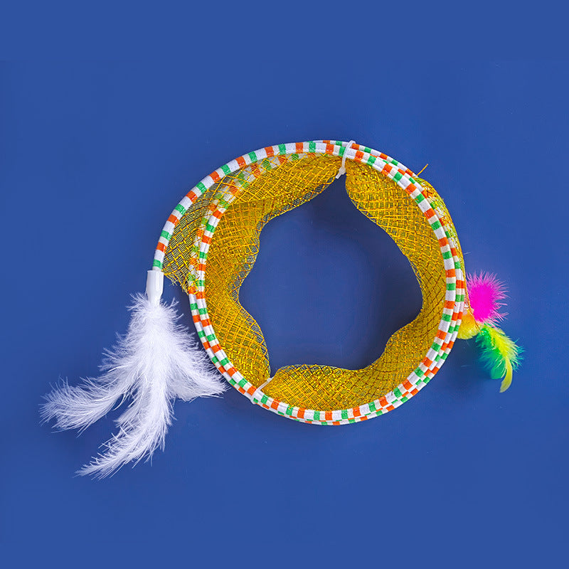 Foldable Pet Tunnel Toy for Storage and Play
