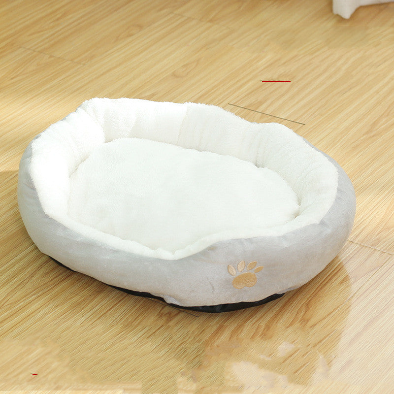 Removable Washable Round Pet Bed Plush Kennel