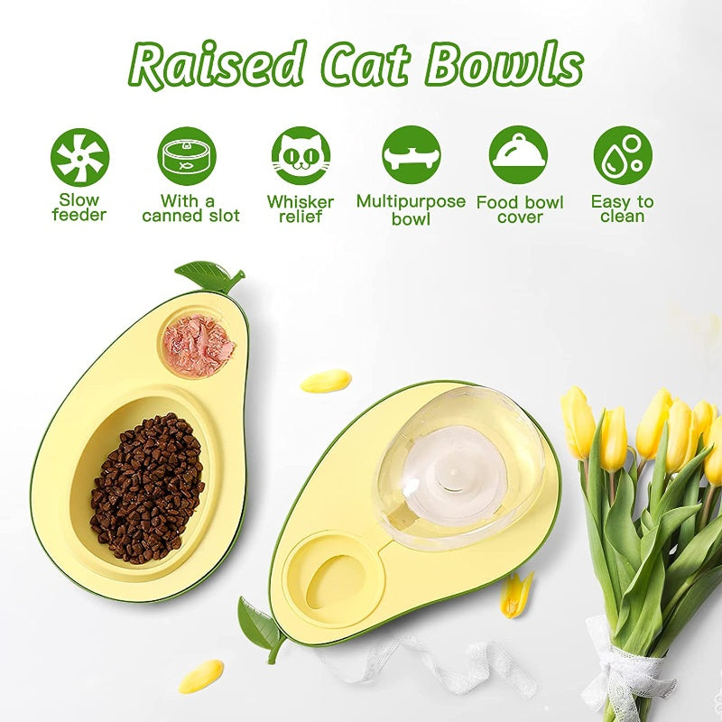 Automatic Avocado-Shaped Pet Water and Food Feeder