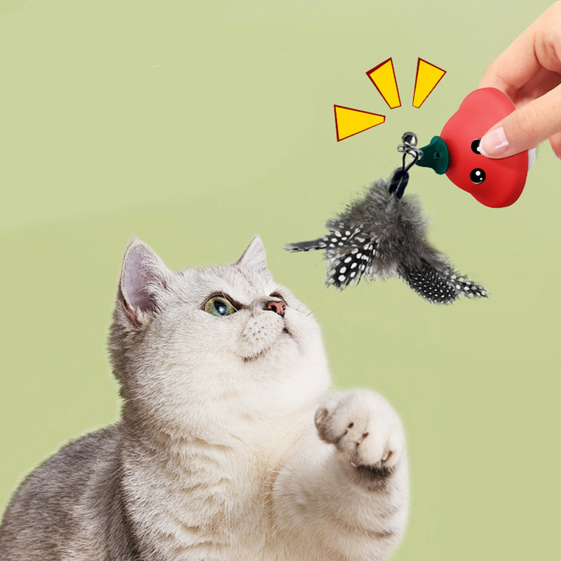 Retractable Pet Wand Toy Suction Cup Interactive Play
