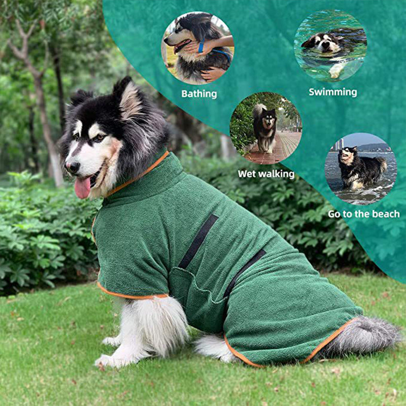 Fast-Drying Microfiber Pet Bathrobe Towel
