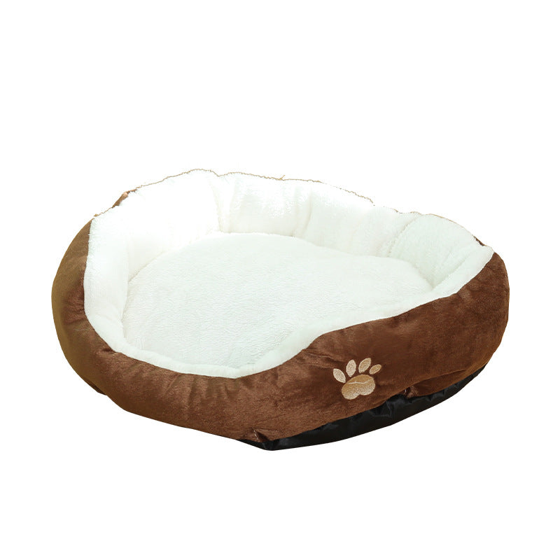 Removable Washable Round Pet Bed Plush Kennel