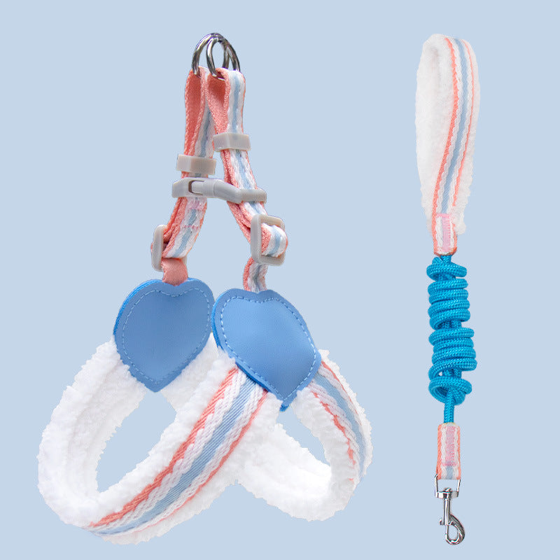 Summer Breathable Pet Leash With Chest Vest Small Medium