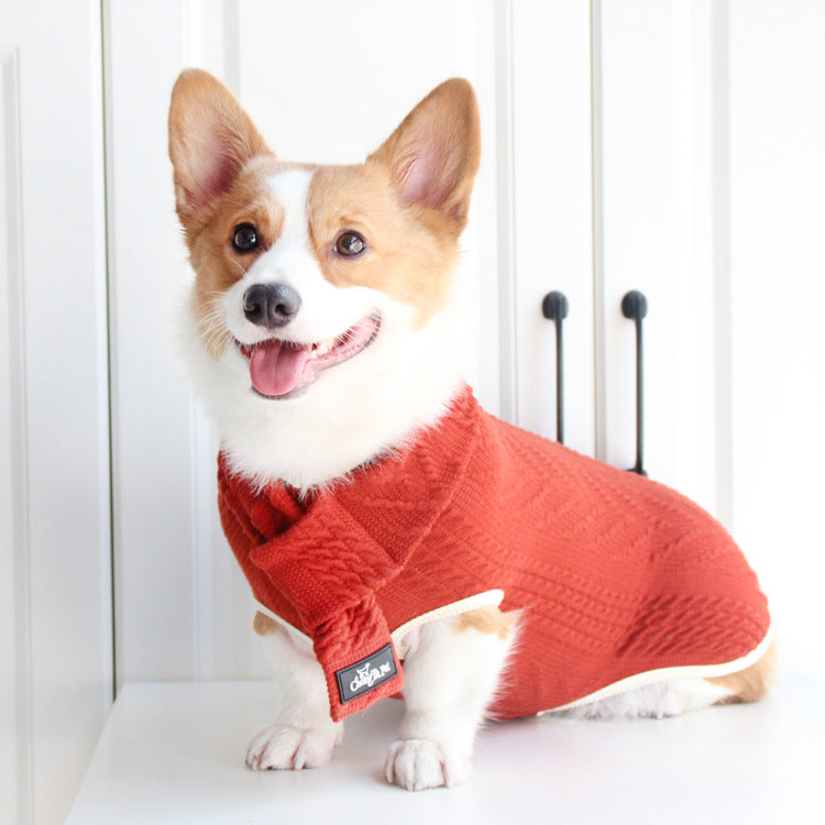 Vintage Twist Pet Sweater for Cold Weather
