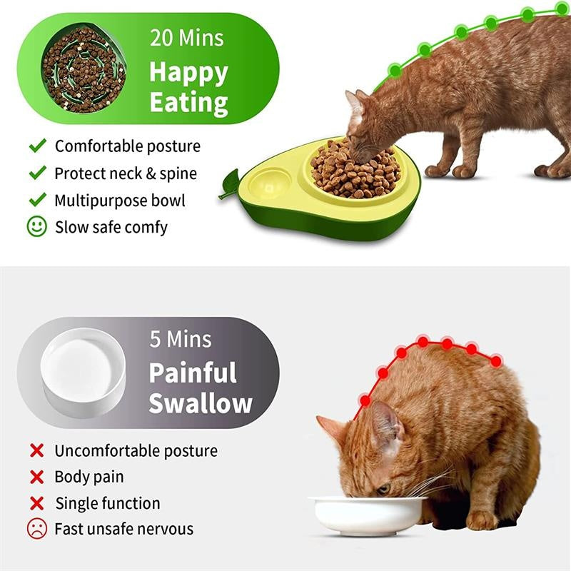 Automatic Avocado-Shaped Pet Water and Food Feeder