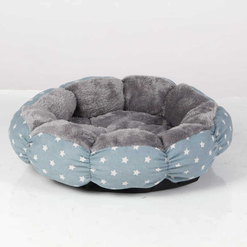 Calming Donut-Shaped Pet Bed Soft Fluffy Round Nest