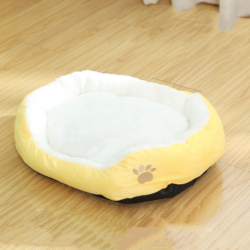 Removable Washable Round Pet Bed Plush Kennel