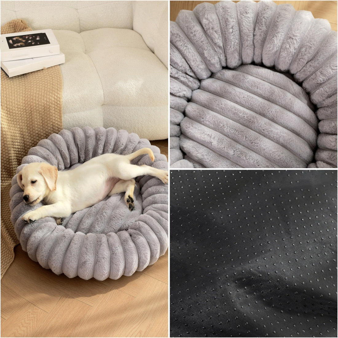 High-Weight Plush Pet Nest Warm Winter Round Bed