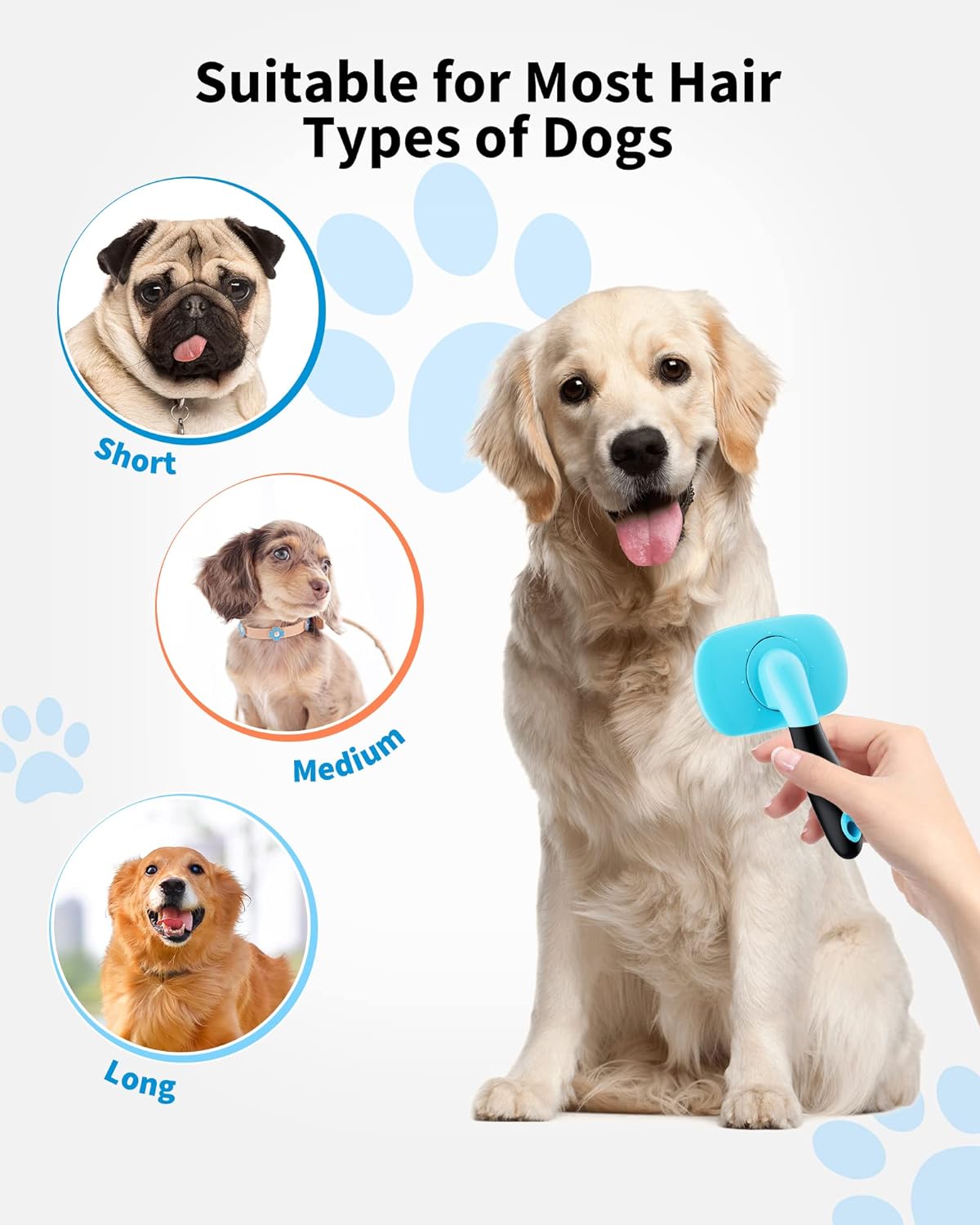 Pet Grooming Brush Deshedding Tool For Hair Removal