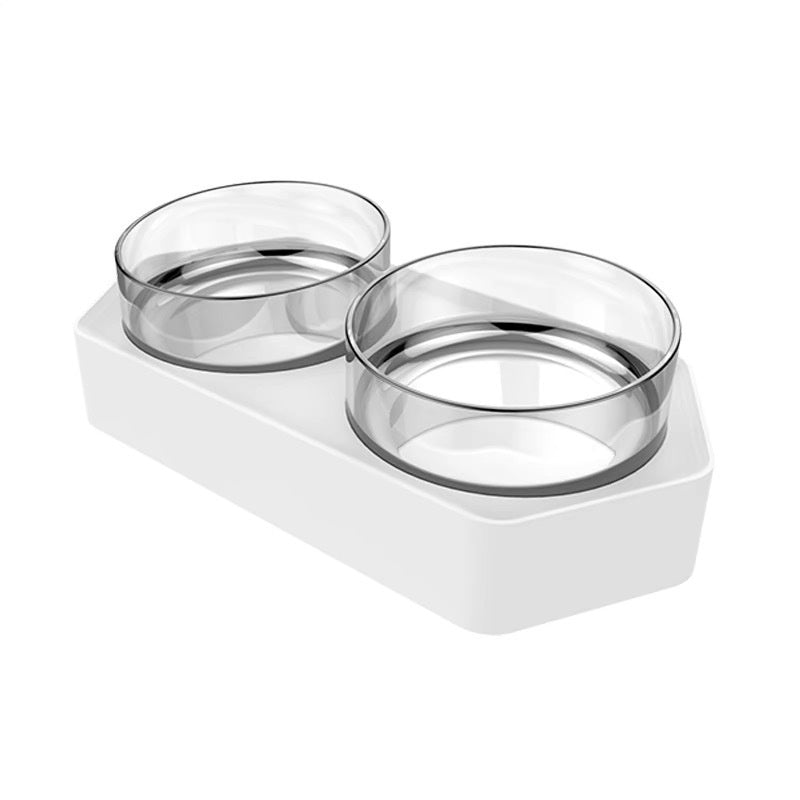Ceramic Double Pet Feeding Bowl Cervical Spine Support