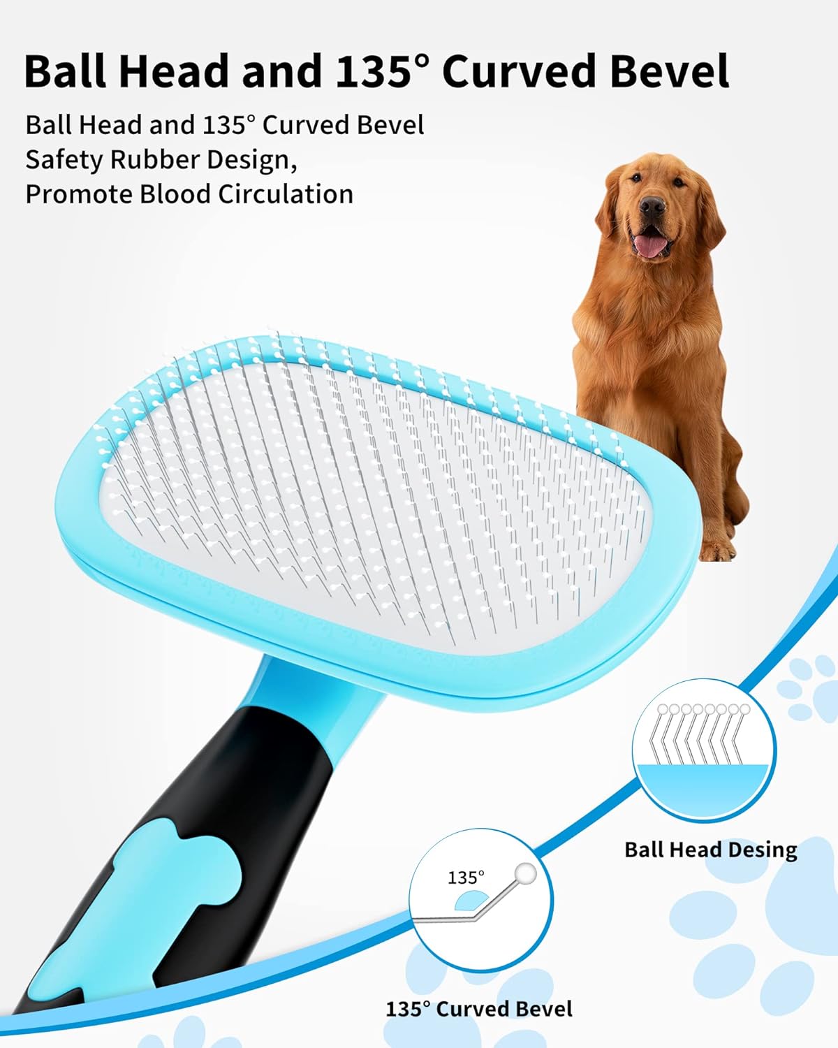 Pet Grooming Brush Deshedding Tool For Hair Removal