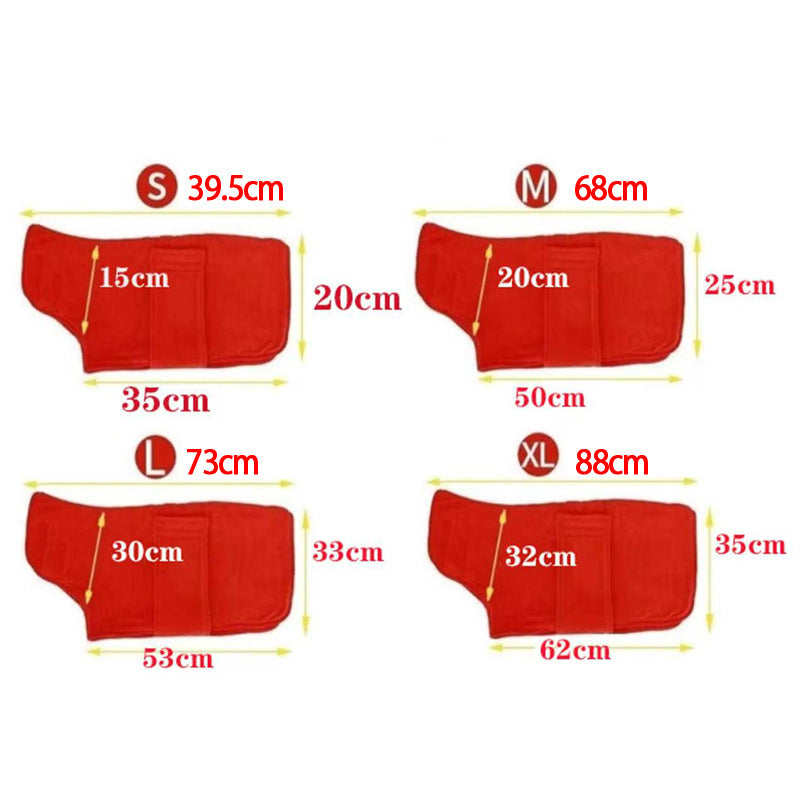 Fast-Drying Microfiber Pet Bathrobe Towel