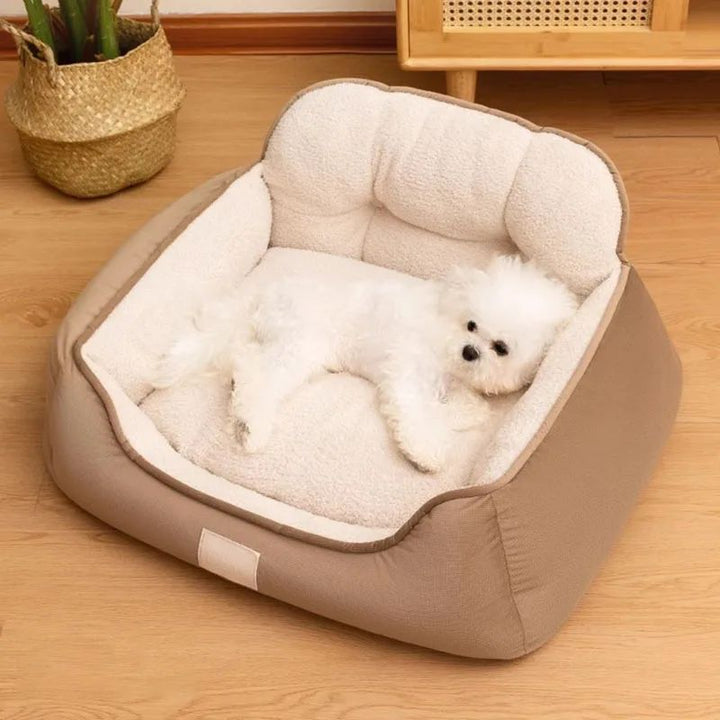 Cozy Plush Pet Bed Warm Washable Indoor Sofa