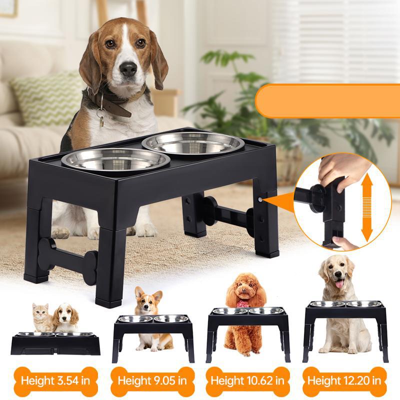 Elevated Pet Feeding Bowl Anti-Tip Neck Protection Medium Large