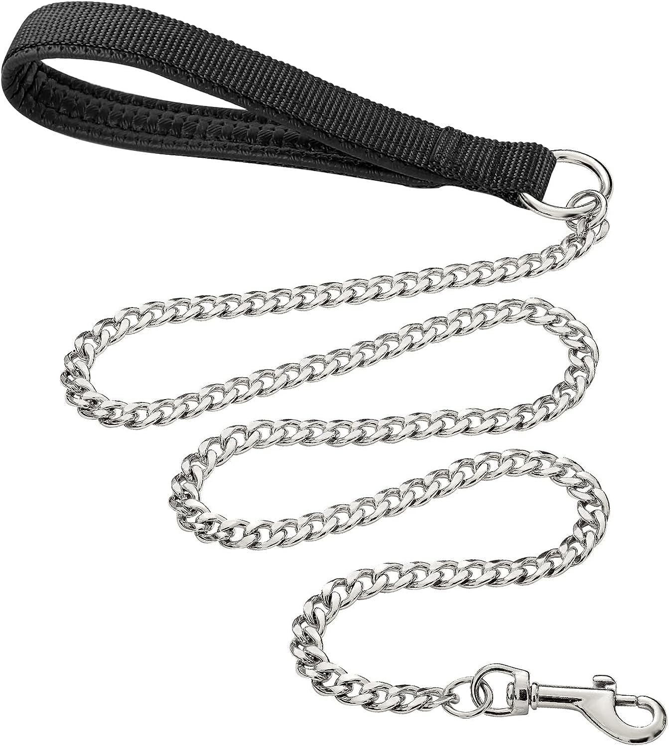 Heavy-Duty Metal Pet Leash Chew-Proof Padded Handle