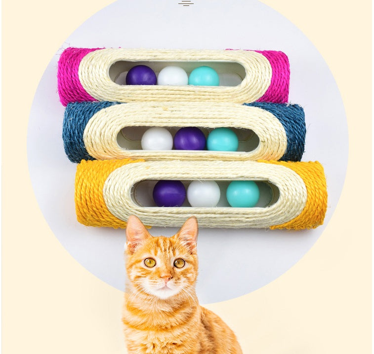 Three Long Sisal Pet Drum Toys