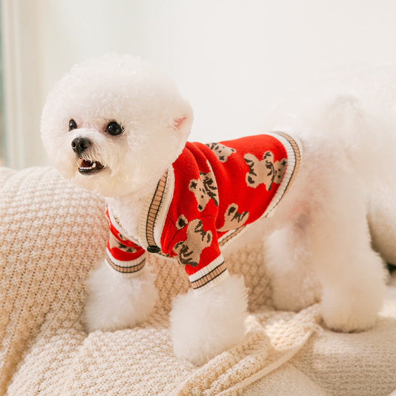 Pet Sweater for Warmth, Simple Knitted Design