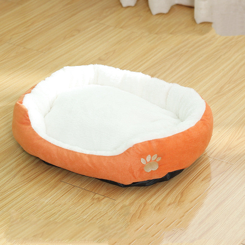 Removable Washable Round Pet Bed Plush Kennel