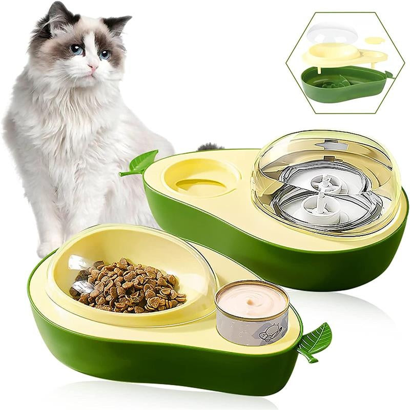 Automatic Avocado-Shaped Pet Water and Food Feeder