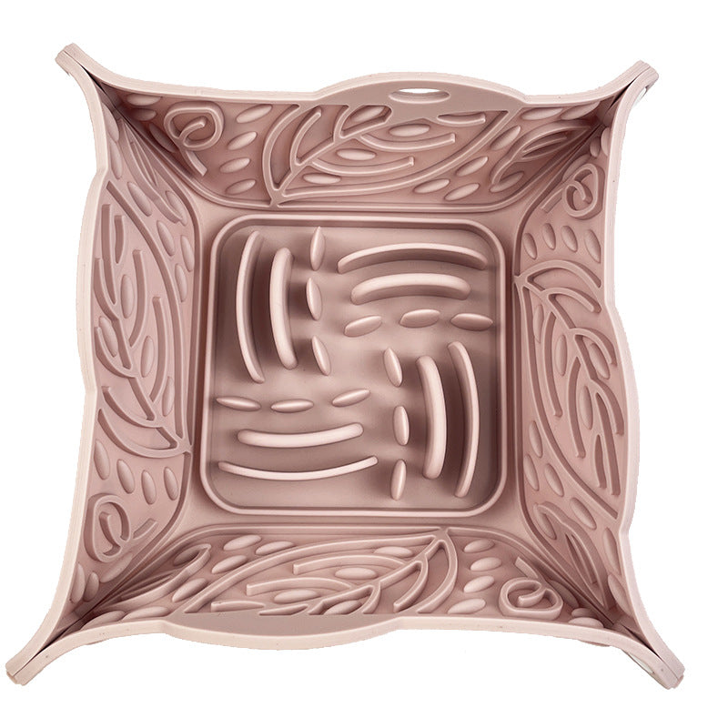 Foldable Silicone Pet Slow Feeder Multi-Functional Bowl