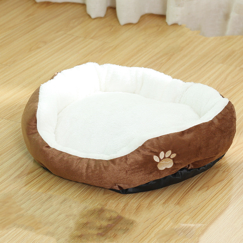 Removable Washable Round Pet Bed Plush Kennel