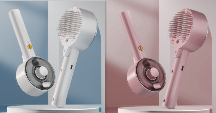 Self-Cleaning Pet Hair Remover Steam Brush Grooming Tool