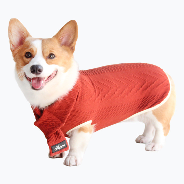 Vintage Twist Pet Sweater for Cold Weather